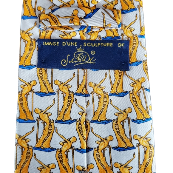 Vintage La Femme en Flammes Silk Tie - Picture 5 of 5